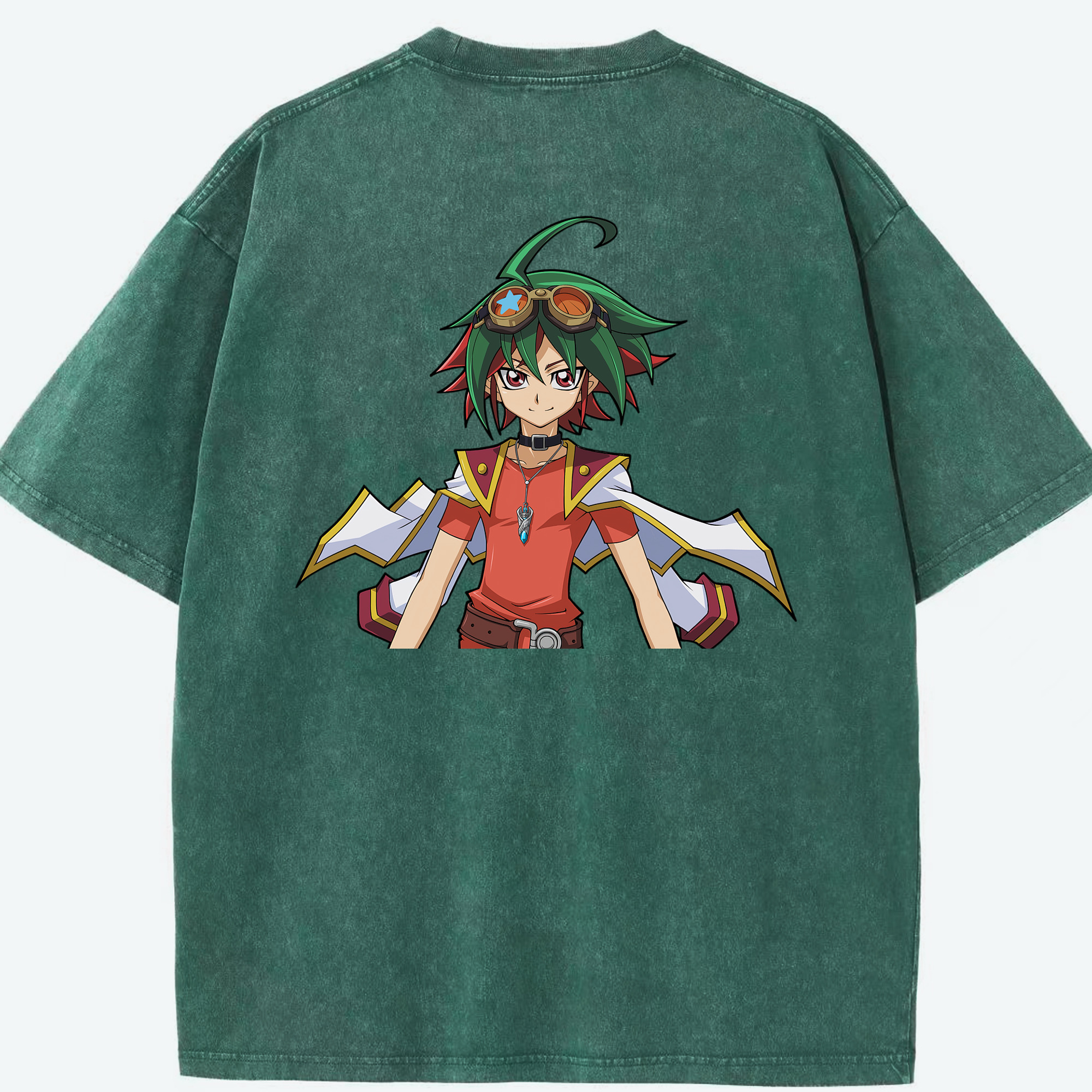 （画像用） 遊☆戯☆王 Yu-Gi-Oh! 綿100% ヴィンテージ風 半袖Tシャツ（背面プリント）